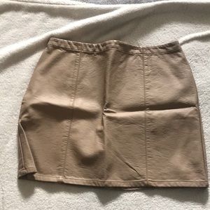 Tan Leather Skirt